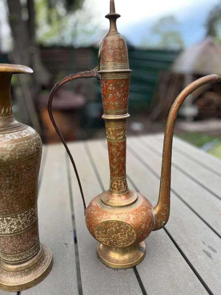 Orientalische Teekanne & Vase aus Messing in Hannover