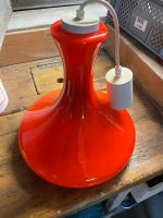 Schöne seltene vintage 70er Jahre Leuchte Lampe, rot, aus Glas Münster (Westfalen) - Centrum Vorschau