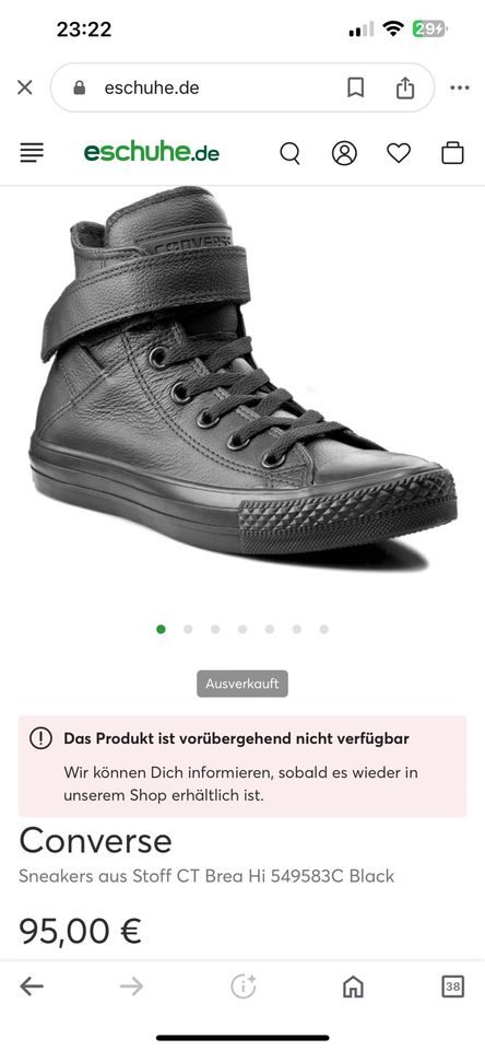 Converse Leder High Allstars Chucks 37 38 schwarz All Stars in Berlin