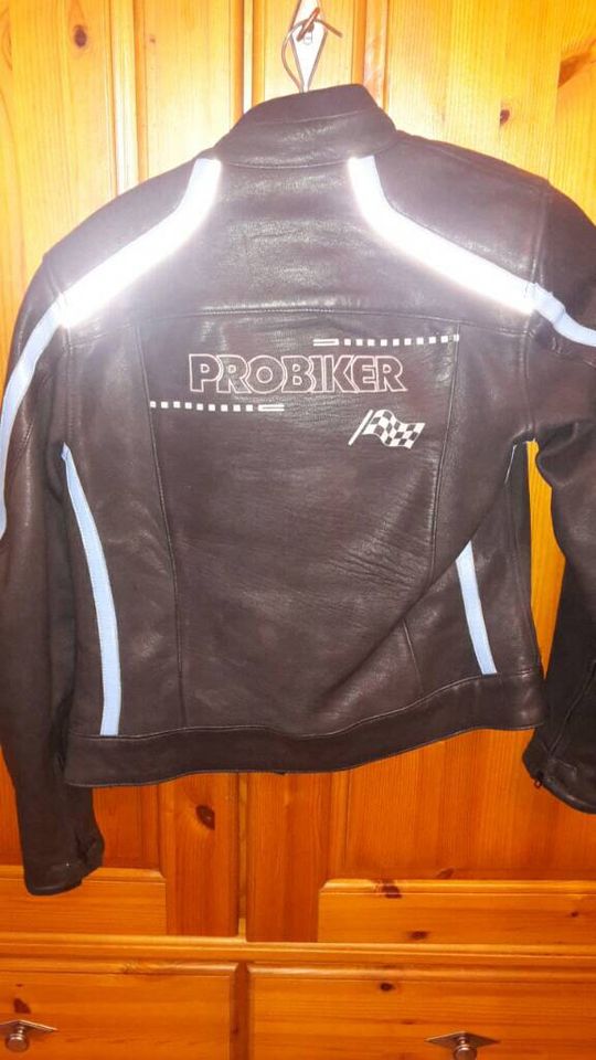 Sommer, Motorrad Lederjacke Neu , NP 176€ schwarz in Dresden