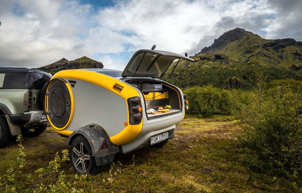 Minkcampers mini-caravan teardrop kleiner Wohnwagen 750kg in Dasing
