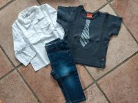 Set Gr. 68 - 74/80 - Jeans Hose - Hemd - Krawatten Shirt Niedersachsen - Westerholt Vorschau