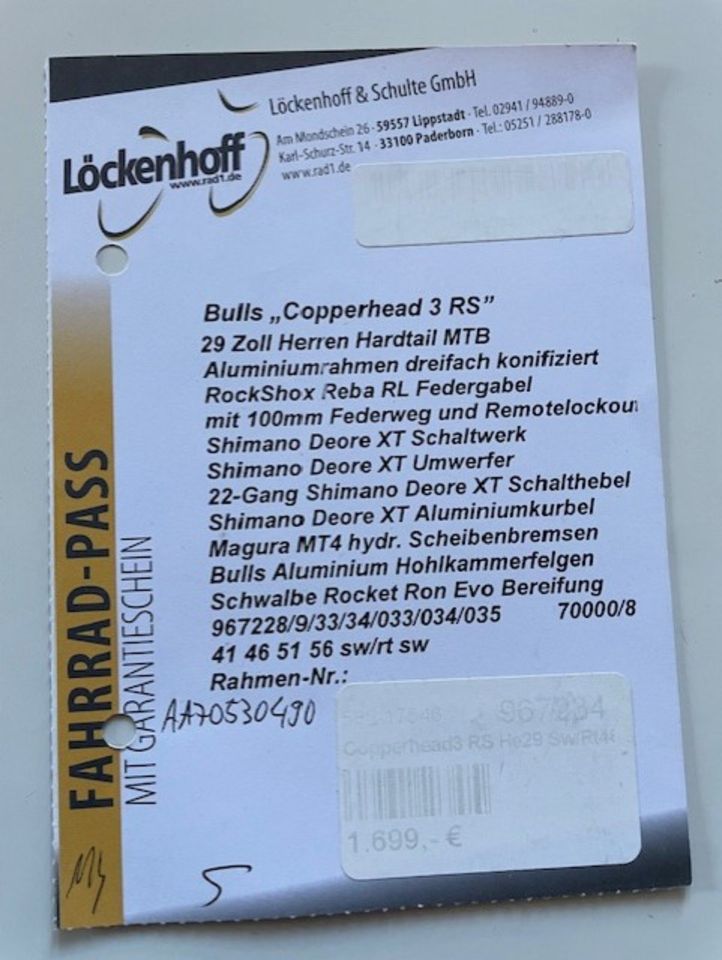 Bulls Copperhead 3 RS 29" in Steinheim