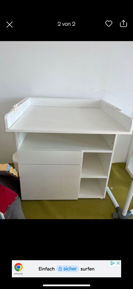 Ikea Wickeltisch Smastad, weiß 3 Schubladen in Nürnberg (Mittelfr)
