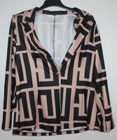 NEU Blazer Jacke braun schwarz geometrisches Muster Gr.42 44 Hessen - Dautphetal Vorschau