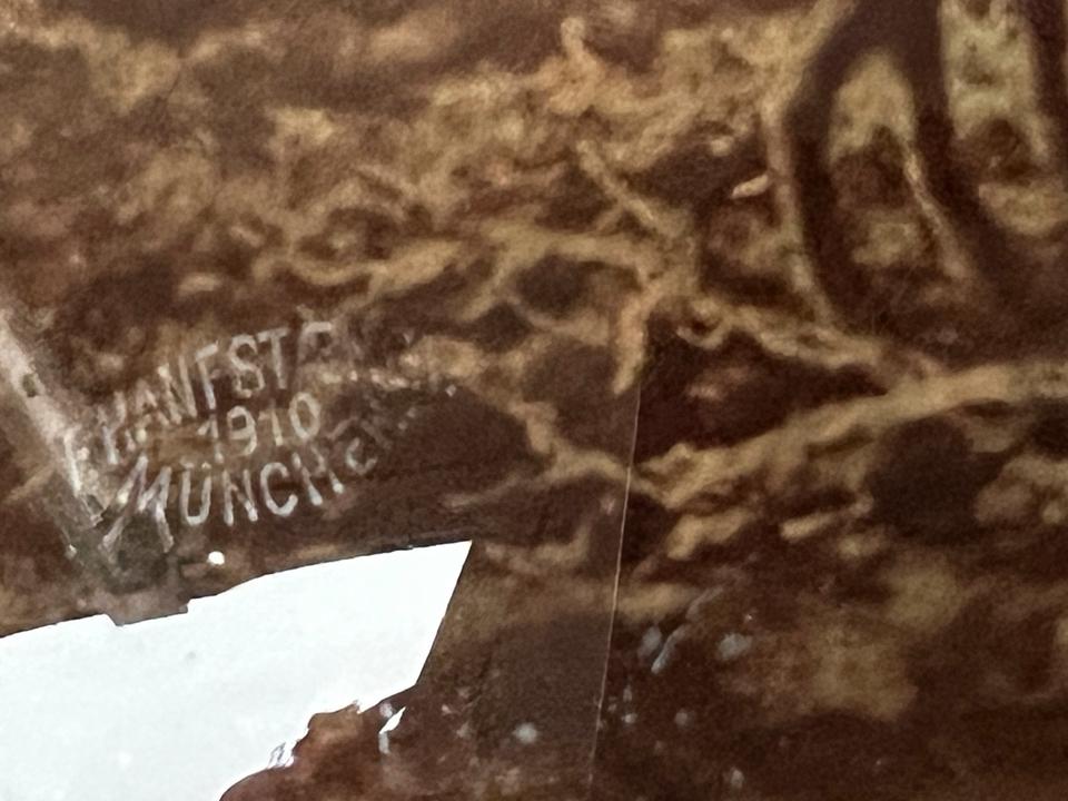 F. Hanfstaengl 1910 altes Hinterglasbild Glasbild in Flacht