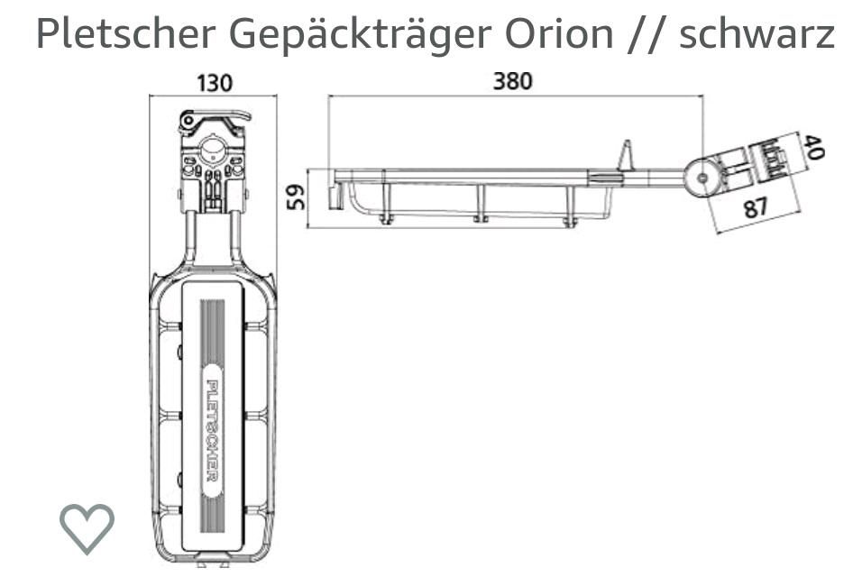 Pletscher Gepäckträger "Orion" in Schildau