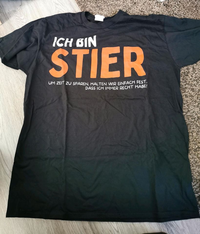 T-shirt Sternzeichen Stier, XL, Neu in Reutlingen
