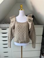 H&M Strickpullover Zopfstrick Volants Größe M beige Nordrhein-Westfalen - Altena Vorschau
