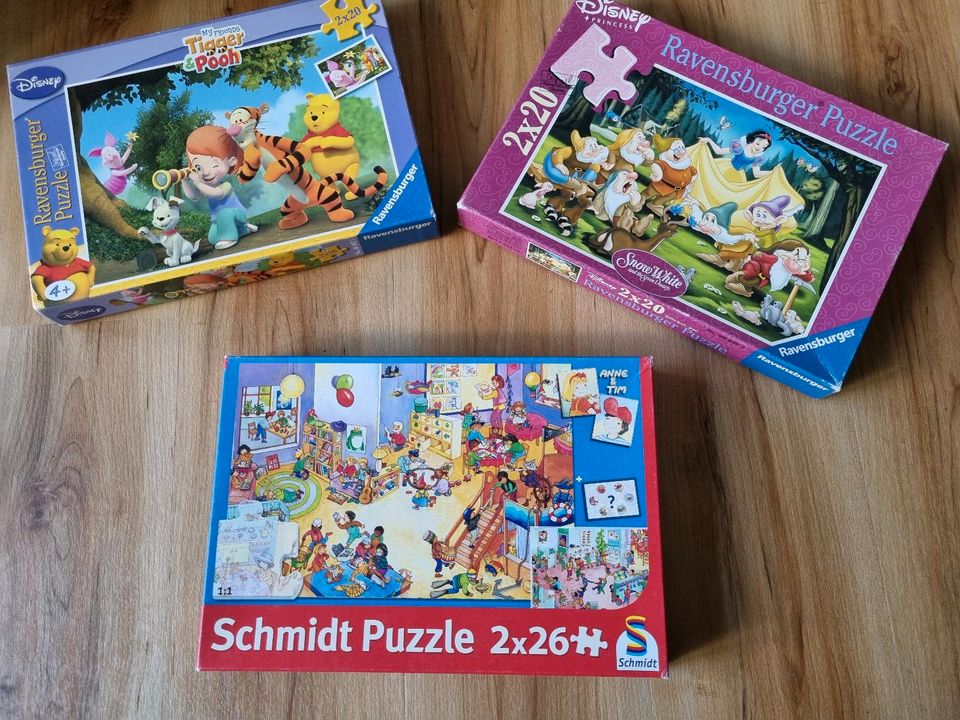 3x Puzzle mit 20/26 Teilen in Weimar