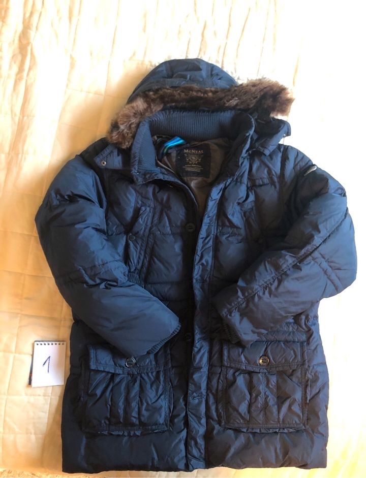 Dicke dunkel blaue Winter Jacke von McNeal XL in Mönchengladbach