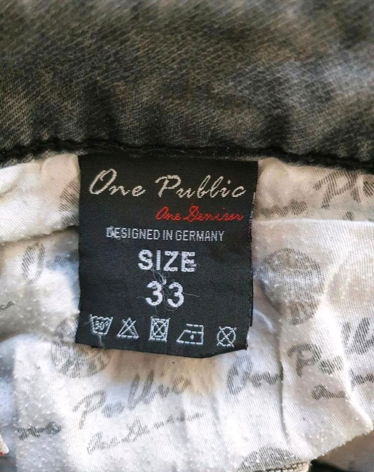 One Republic Herrenjeans kurz grau in Regensburg