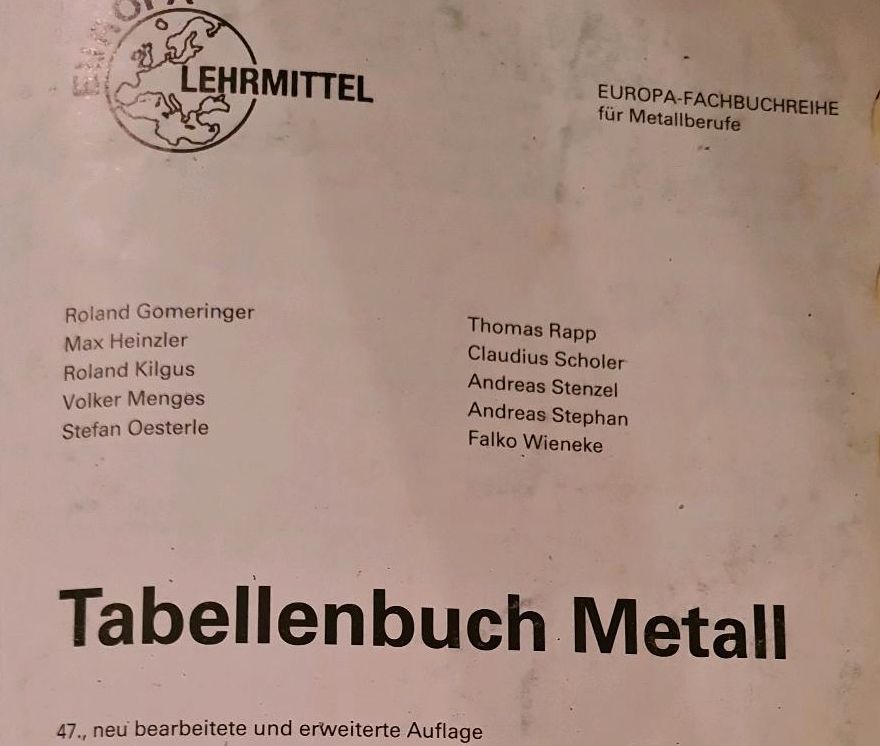 Tabellenbuch Metall in Drensteinfurt