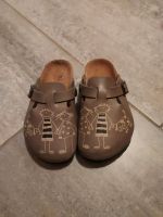 Birkis Birkenstock Hausschuhe Kinder Grau mit Print Gr. 26 Baden-Württemberg - Reutlingen Vorschau