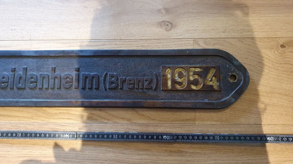 Altes VOITH Schild von 1954 aus Bronze ca. 107cm in Brilon