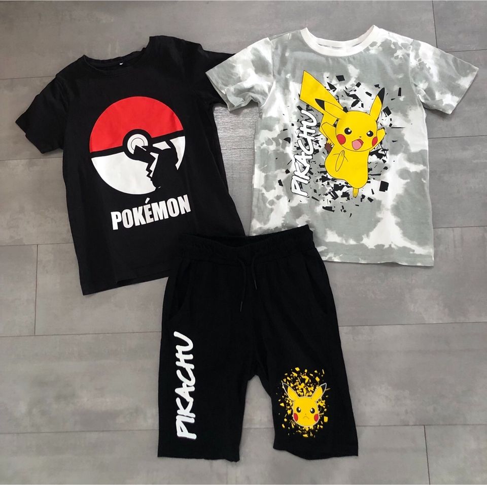 Pokémon Shirt T-Shirt Shorts Hose Gr. 134/140 // Setpreis !!! in Dresden
