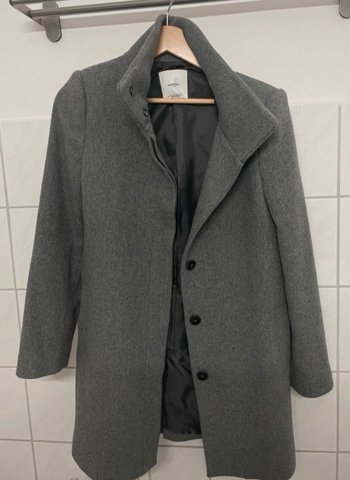 Toller Mantel Parka aus echter Wolle Wollmantel Gr XS 32 grau NEU in Essen