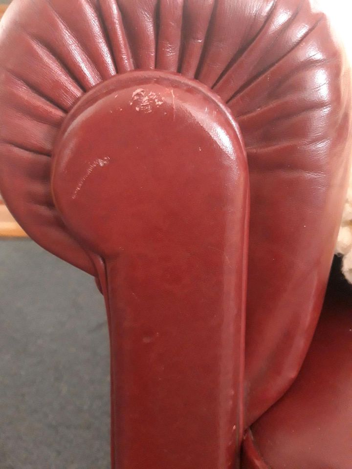 Ledersessel Vintage 60er Jahre rot in Illerrieden