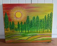 Bild Gemälde Kunst Natur Bäume Landschaft Sonne Sommer Saarland - Bexbach Vorschau