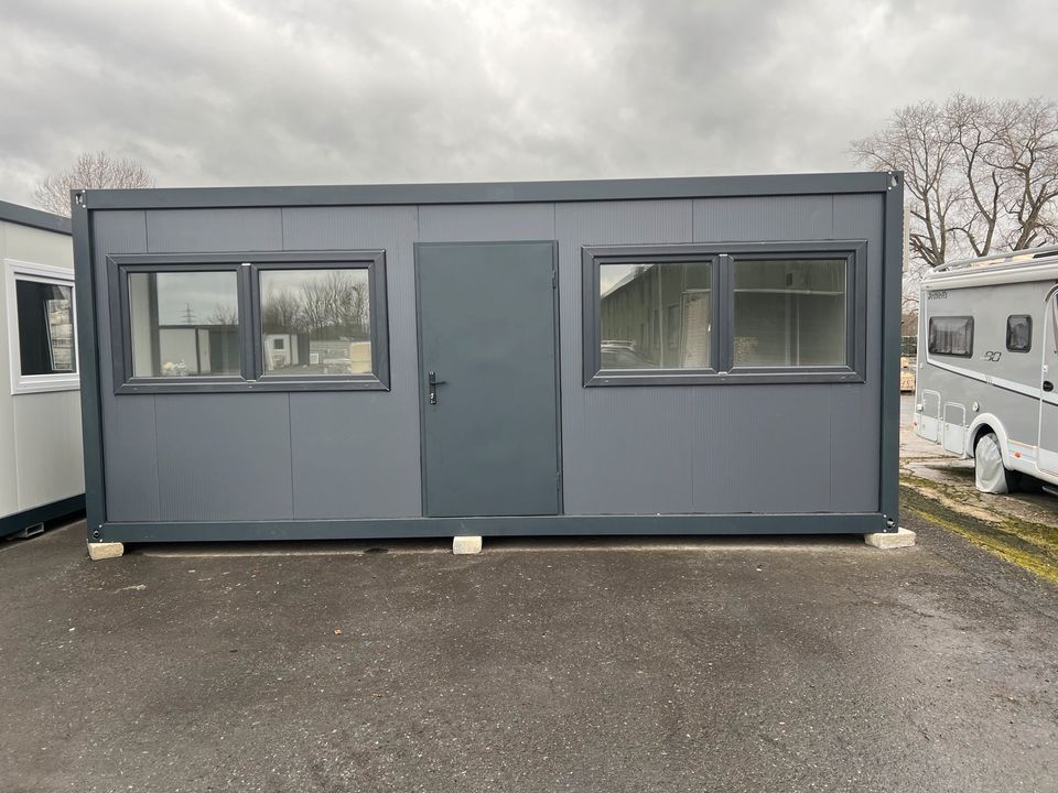 Container, Bürocontainer: Villex Standard Cube Long Doppio Fenster Nero in Unna