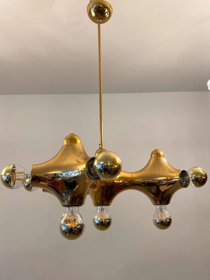 *SELTENE COSACK GEMINI DECKENLAMPE SPACE AGE GOLD 60er 70er in Berlin