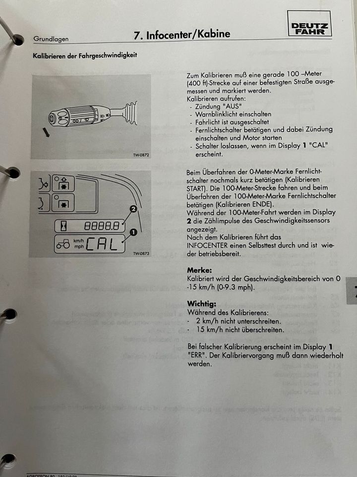 Deutz Fahr Schulungsunterlage für Agrotron in Böbing