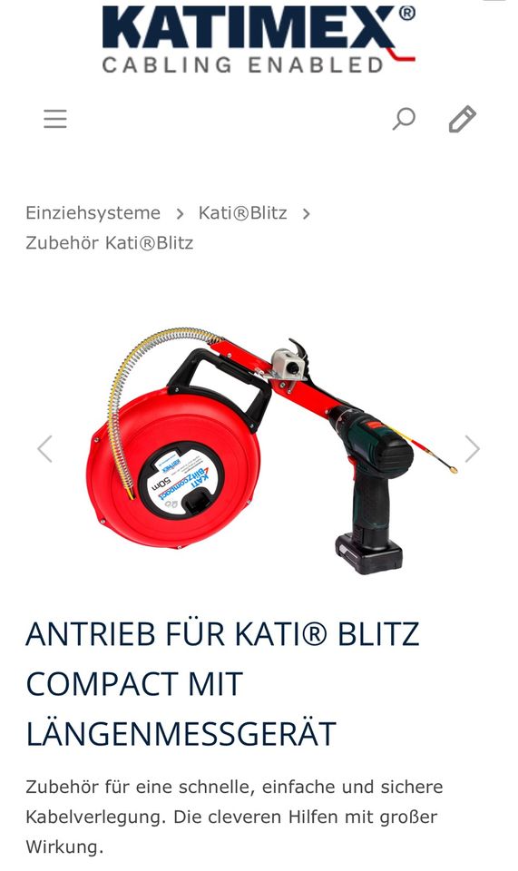 Suche Katimex katiblitz Antrieb Compact kabeleinzug gerät runpote in Herne