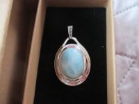 La Luna Anhänger Larimar türkiser mit 3 Diamanten 925 Silber Nordrhein-Westfalen - Bergheim Vorschau