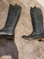 Langschaftstiefel aus Leder Gr 39 grau Schleswig-Holstein - Bornhöved Vorschau