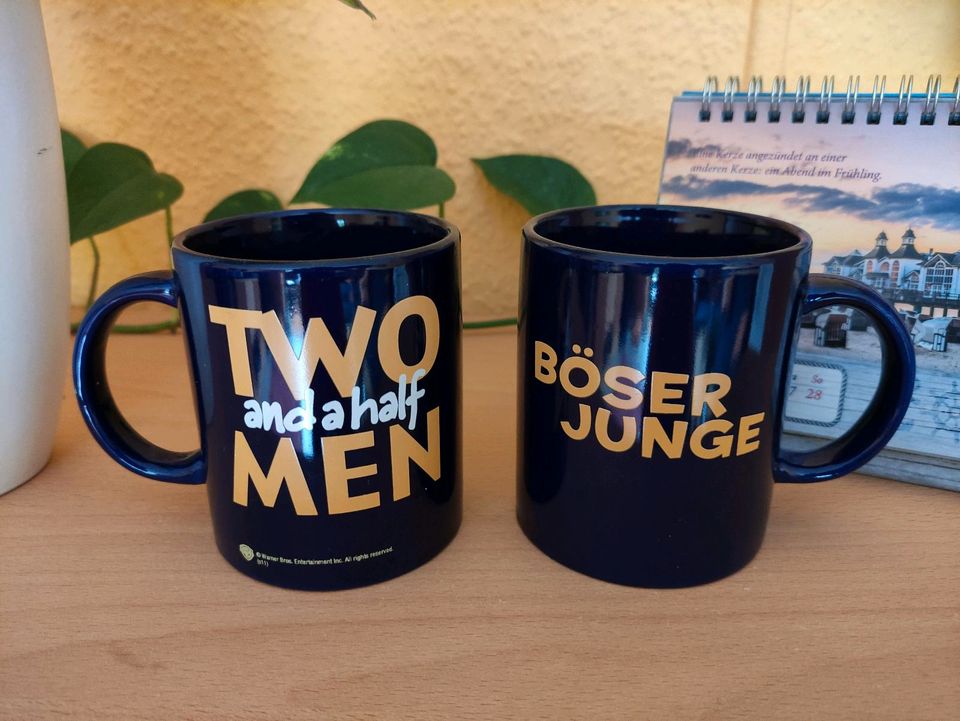 Tassen Two and a half men, Sammlerstück, "Böser Junge", blau in Altlandsberg