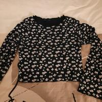 Geblümtes Crop Shirt langarm Gr 36 Bon Prix Bayern - Langerringen Vorschau