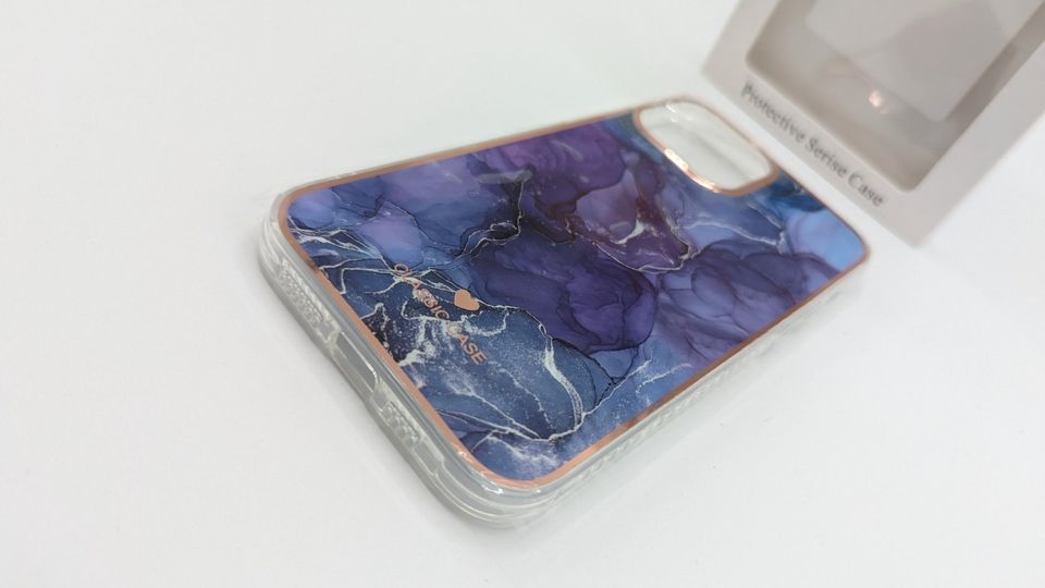 Hülle für iPhone 13 Pro Max Silikon Marmor Violett NEU in Oberkochen