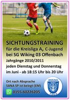 Probetraining SG Wiking 03 Offenbach C-Jugend Jahrgang 2010 Süd - Niederrad Vorschau