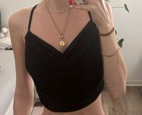 Na-kd Mesh Crop Top mit Wasserfallausschnitt 36/S schwarz Sommer Niedersachsen - Northeim Vorschau