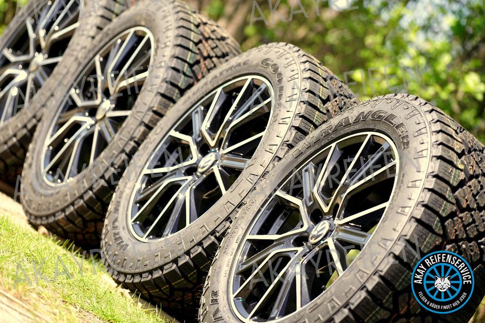 ➡️ 19 ZOLL MEGA OFFROAD ➡️ VW AMAROK 255/55 R19 GOODYEAR ➡️ 2DRV ALUFELGEN WH34 FELGEN SOMMERRÄDER SOMMERREIFEN REIFEN RÄDER POR ➡️ WRANGLER DURATRAC ➡️ 5X120 8,5X19 ET50 ABE ➡️ AUCH 3L 190KW SCHWARZ◄ in Melle