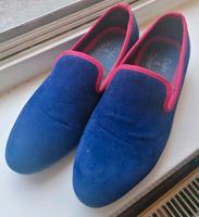 DUKE & DEXTER Slipper (41 / 42) blau Velvet Loafer Mitte - Wedding Vorschau