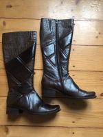 braune Gerry Weber Stiefel Lederstiefel braun Glattleder geprägt Berlin - Reinickendorf Vorschau