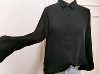 Zara Bluse schwarz M/L 38 fließend elegant Knopf gold Knopfleiste Niedersachsen - Oldenburg Vorschau