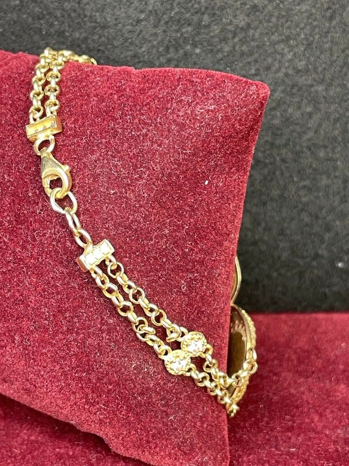 GOLD ARMBAND 14k 585 20cm L 2,06cm B 13,30g GG AU in Berlin