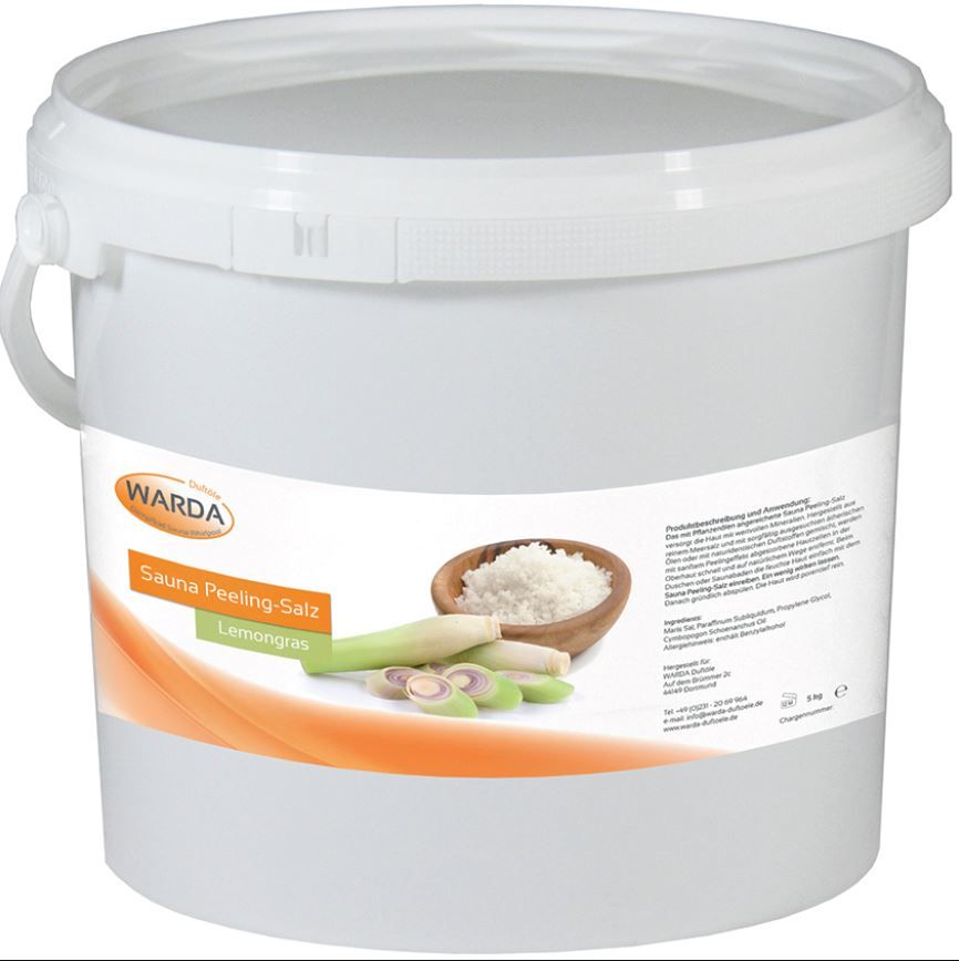 Warda Sauna – Peeling Salz Lemongras 5 Kg Eimer in Rottweil