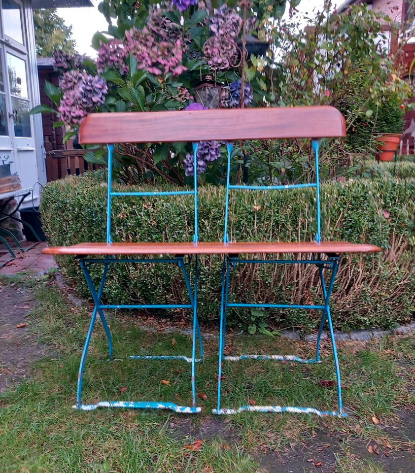 Alt DIY Garten Bank Holz Metall Upcycling vintage Deko shabby in Elmshorn