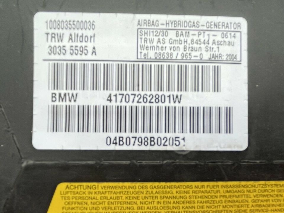 BMW E53 X5 hintere Tür Airbag rechts Fahrer Seite 41707262801W in Bochum