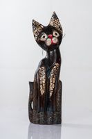 Dekofigur Katze sitzend dark antique 40 cm balinesische Handarbei Duisburg - Duisburg-Mitte Vorschau