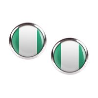 Mylery Ohrstecker Paar mit Motiv Nigeria Abuja Flagge silber vers Hessen - Trendelburg Vorschau