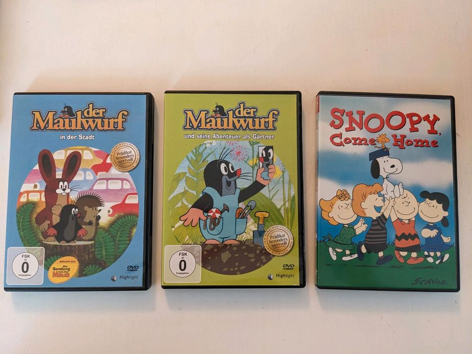 Der kleine Maulwurf / Snoopy Kinder-DVDs in Karben