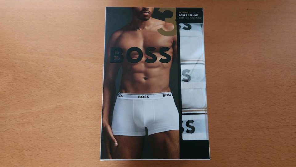 3er Pack Hugo Boss Boxershorts XL weiß NEU OVP  100% Original in Plau am See