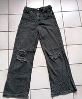 Jeans H&M schwarz weit high adjustable waist wide 158 Niedersachsen - Suderburg Vorschau