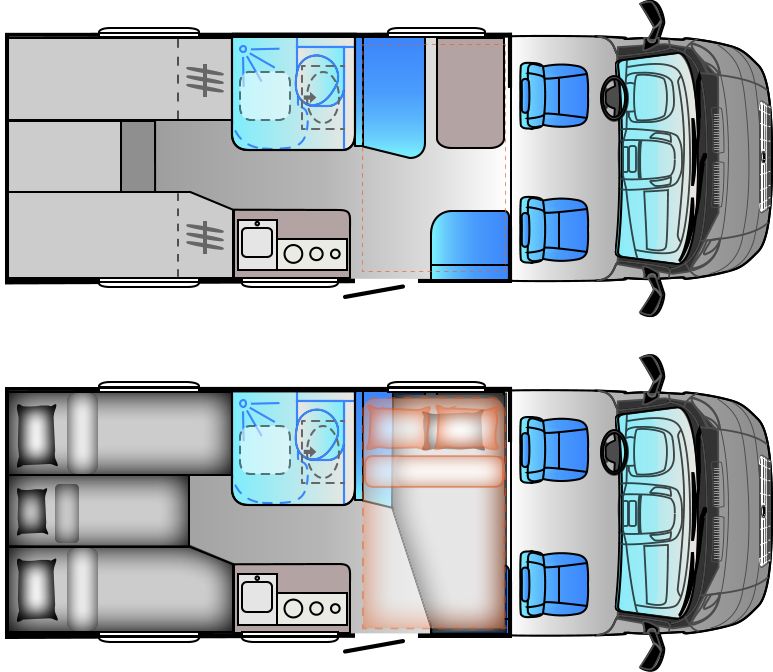 Solingen Haan I Wohnmobil mieten I Teilintegrierter I Automatik I in Haan