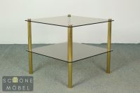 Vintage Beistelltisch Retro Glas Tisch Coffee Table Messing Couch Berlin - Lichtenberg Vorschau