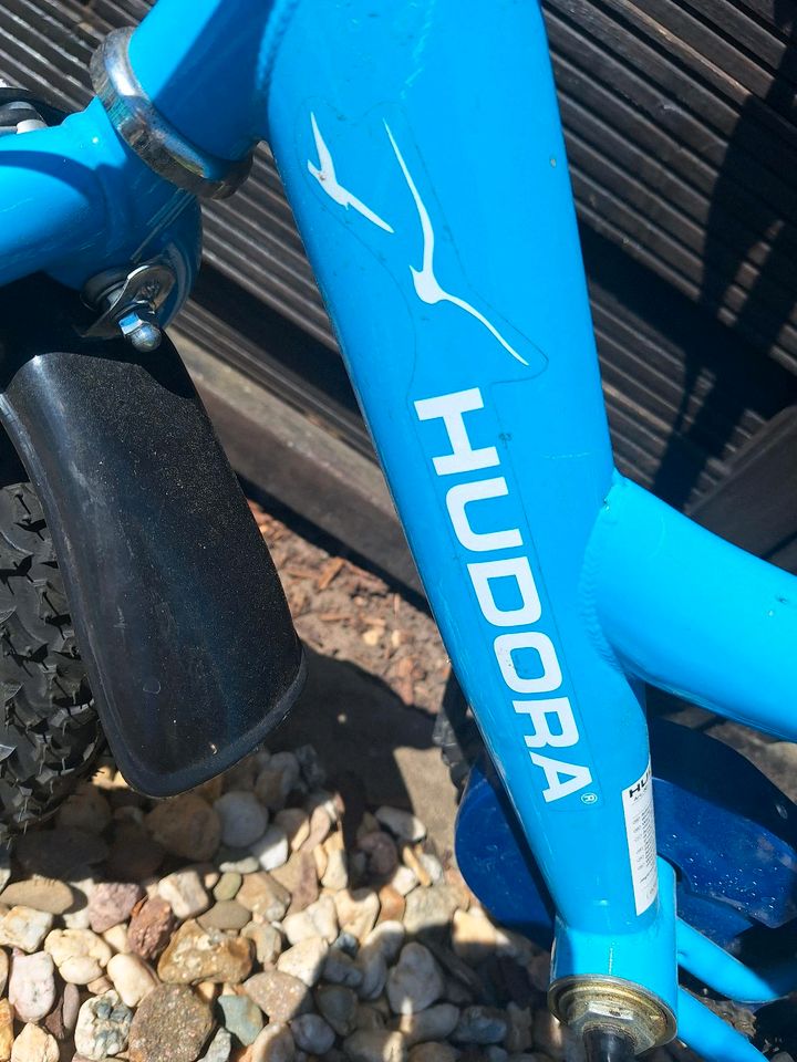 Kinderfahrrad mit stützräder junge blau Hudora 12 Zoll in Nauen